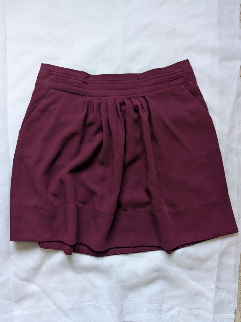 A New Day Burgundy Skirt